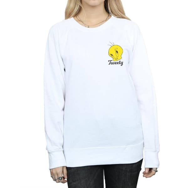 Looney Tunes Womens/Ladies Tweety Pie Head Sweatshirt