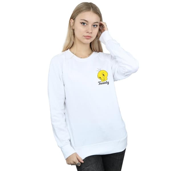 Looney Tunes Womens/Ladies Tweety Pie Head Sweatshirt