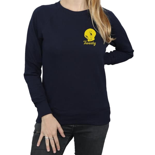 Looney Tunes Womens/Ladies Tweety Pie Head Sweatshirt