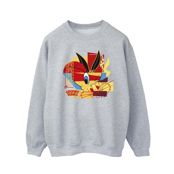 Looney Tunes Mens Tweeday Rabbit New Year Sweatshirt Sports Grey 5XL