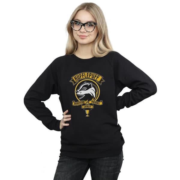 Harry Potter Hufflepuff Toon Crest-tröja för damer/kvinnor