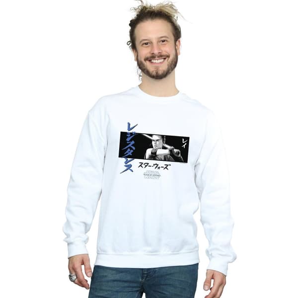 Star Wars: The Rise of Skywalker Star Wars The Rise Of Skywalker Rey Katakana Art Stripe Sweatshirt för herrar