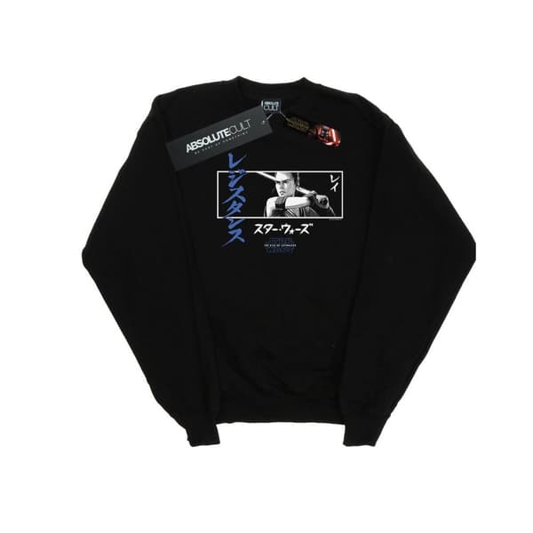 Star Wars: The Rise of Skywalker Mens Star Wars The Rise Of Skywalker Rey Katakana Art Stripe Sweatshirt