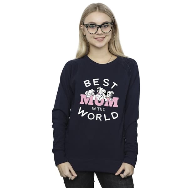 Disney Womens/Ladies 101 Dalmatians Best Mum In The World Sweatshirt