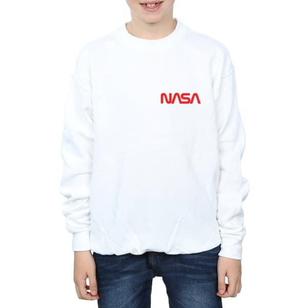 NASA Pojkar Modern Logo Chest Sweatshirt