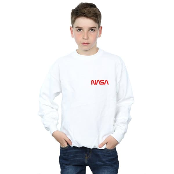 NASA Pojkar Modern Logo Chest Sweatshirt