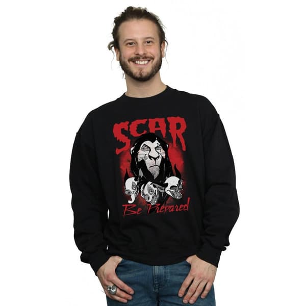 Disney Mens The Lion King Scar Be Prepared Sweatshirt