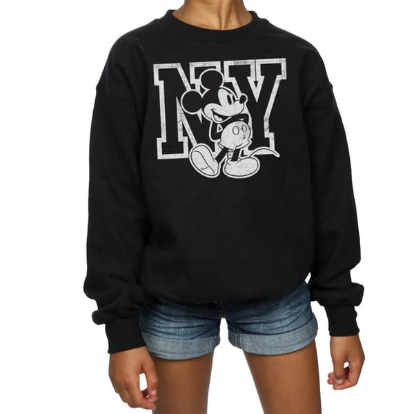 Disney Girls Mickey Mouse NY Kicking Sweatshirt