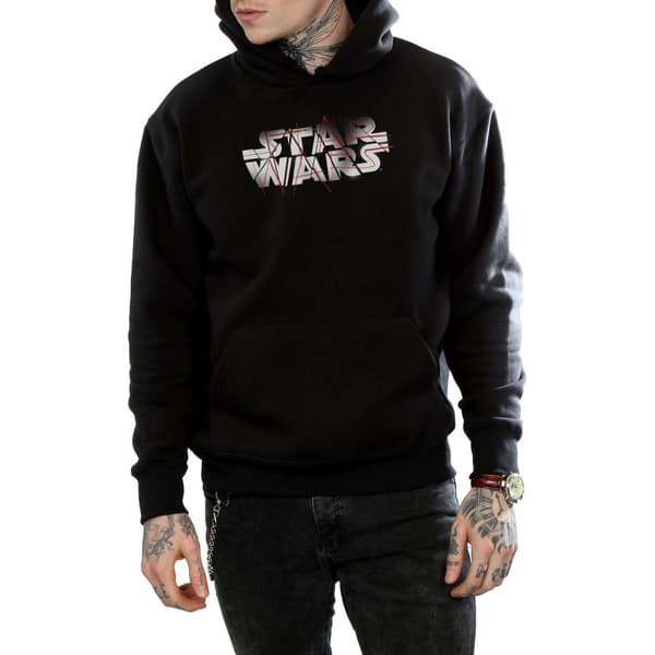 Star Wars Mens The Last Jedi Spray Logo Hoodie