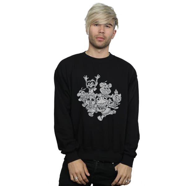Disney Mens The Muppets Muppet Babies Mono Group Sweatshirt