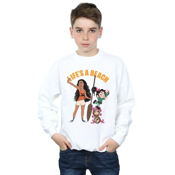 Disney Pojkar Wreck It Ralph Moana And Vanellope Sweatshirt