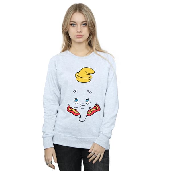 Disney Womens/Ladies Dumbo Face Sweatshirt