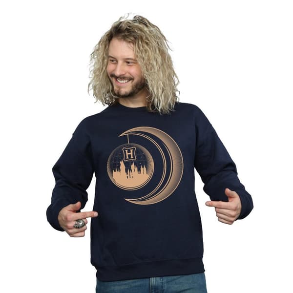 Harry Potter Mens Hogwarts Moon Sweatshirt