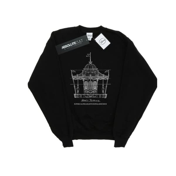 Disney Dam/Tjej Mary Poppins Karusell Sketch Sweatshirt