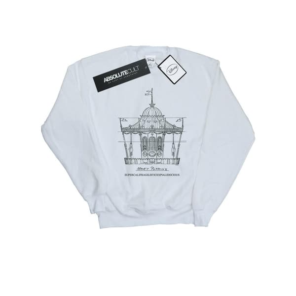 Disney Dam/Tjej Mary Poppins Karusell Sketch Sweatshirt