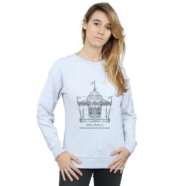 Disney Dam/Tjej Mary Poppins Karusell Sketch Sweatshirt