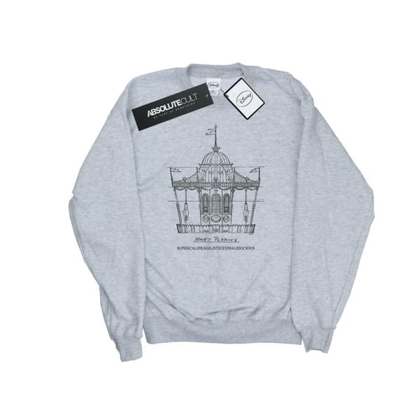 Disney Dam/Tjej Mary Poppins Karusell Sketch Sweatshirt