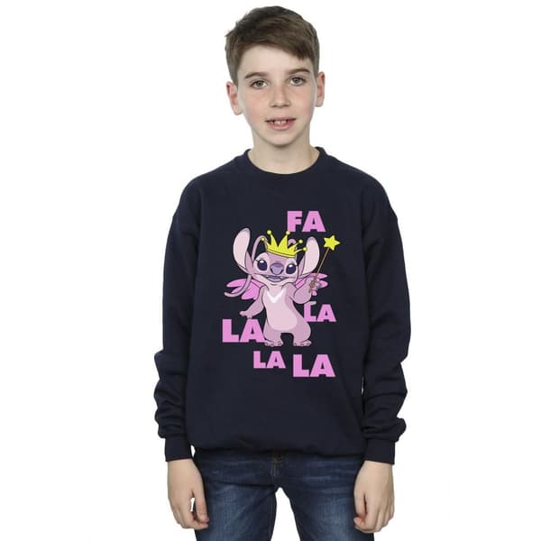 Disney Boys Lilo & Stitch Angel Fa La La Sweatshirt