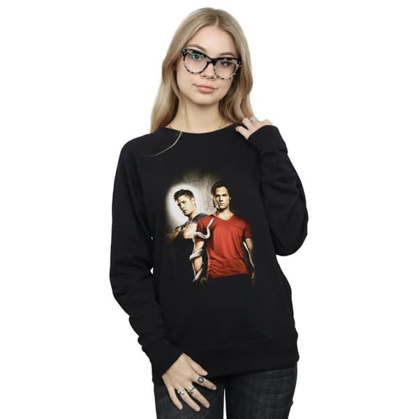 Supernatural Dam/Tjej Heaven And Hell Sweatshirt