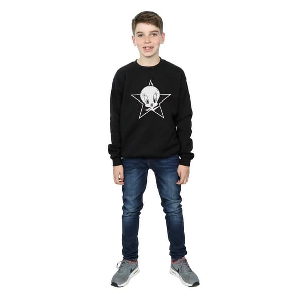 Looney Tunes Boys Tweety Pie Mono Star Sweatshirt
