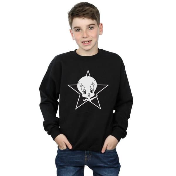 Looney Tunes Boys Tweety Pie Mono Star Sweatshirt