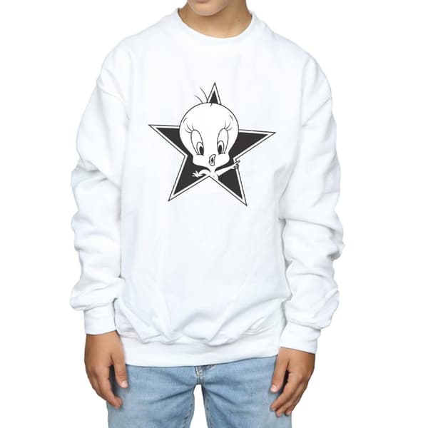 Looney Tunes Boys Tweety Pie Mono Star Sweatshirt
