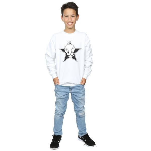 Looney Tunes Boys Tweety Pie Mono Star Sweatshirt
