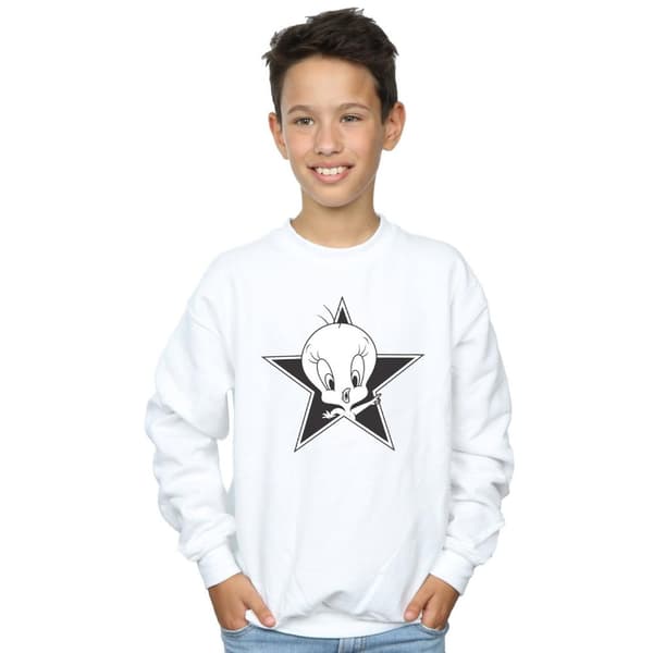 Looney Tunes Boys Tweety Pie Mono Star Sweatshirt