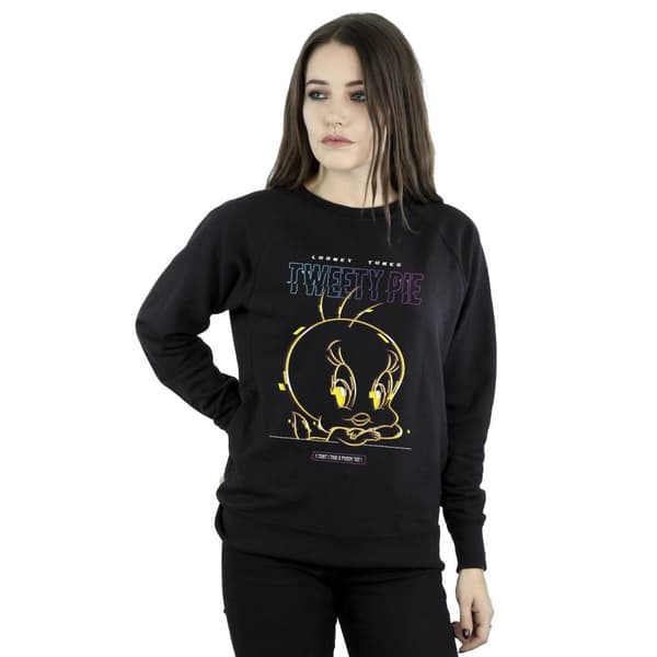 Looney Tunes Dam/Tjej Tweety Glitch Sweatshirt