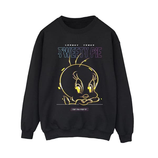 Looney Tunes Dam/Tjej Tweety Glitch Sweatshirt