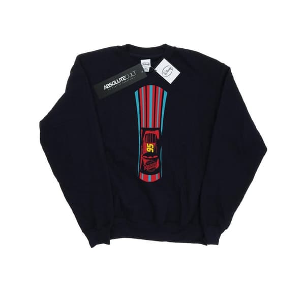 Disney Womens/Ladies Cars Lightning McQueen Stripes Sweatshirt