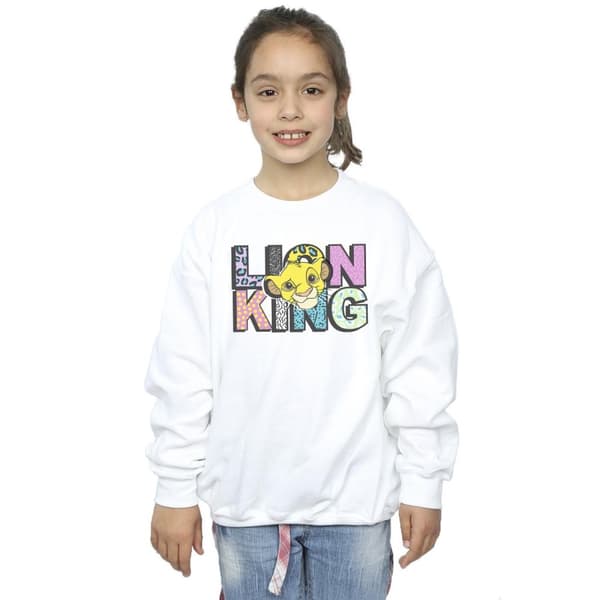 Disney Girls The Lion King Sweatshirt med logotyp och mönster