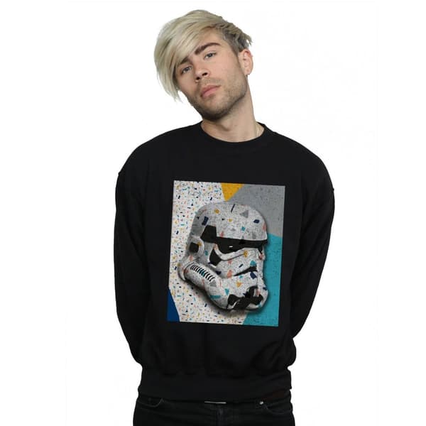 Star Wars Mens Stormtrooper Pattern Helmet Sweatshirt