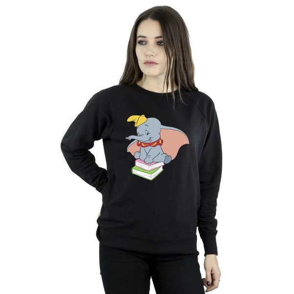 Disney Womens/Ladies Dumbo Sitting On Books Sweatshirt