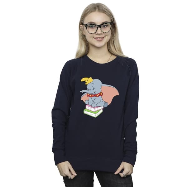 Disney Womens/Ladies Dumbo Sitting On Books Sweatshirt