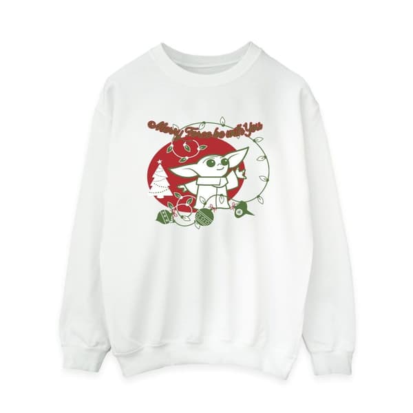Star Wars The Mandalorian Dam/Tjej Baby Yoda Force Be With You Sweatshirt