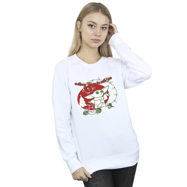 Star Wars The Mandalorian Dam/Tjej Baby Yoda Force Be With You Sweatshirt