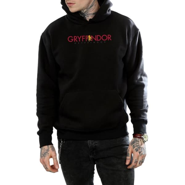 Harry Potter Mens Gryffindor Text Hoodie