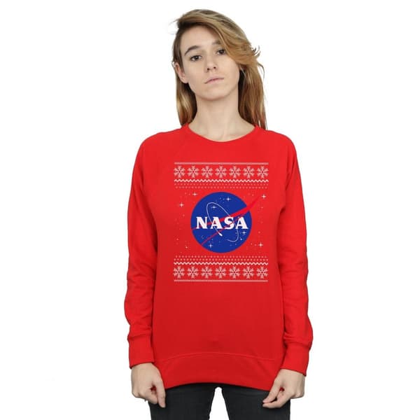 NASA Womens/Ladies Classic Fair Isle Sweatshirt