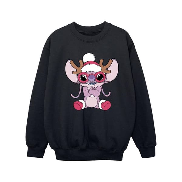 Disney Girls Lilo & Stitch Angel Reindeer Sweatshirt