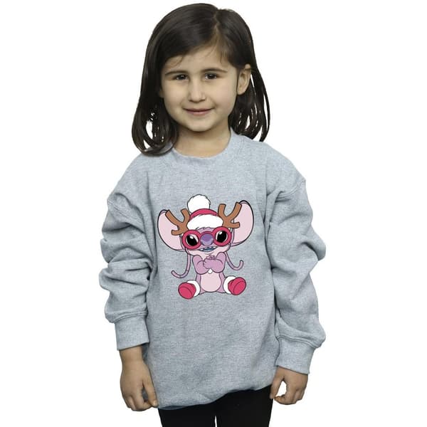 Disney Girls Lilo & Stitch Angel Reindeer Sweatshirt