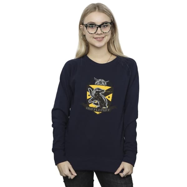 Harry Potter Womens/Ladies Hufflepuff Chest Badge Sweatshirt