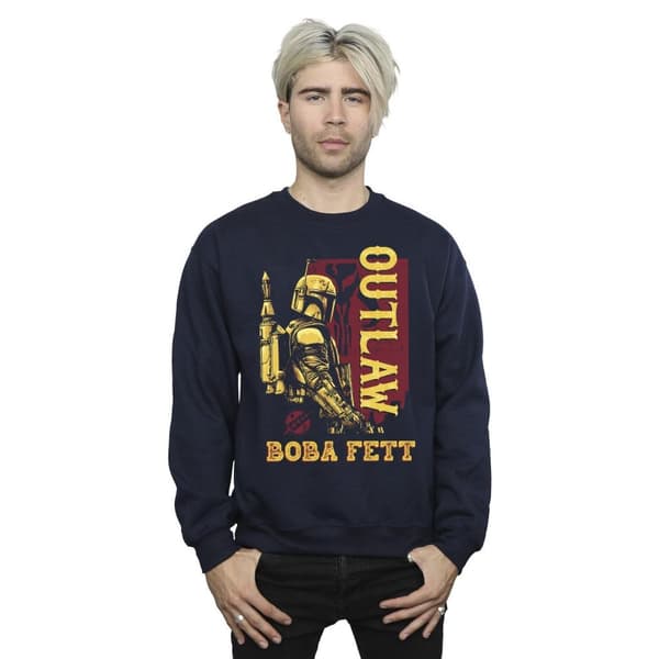 Star Wars Mens The Book Of Boba Fett Distressed Outlaw Sweatshirt