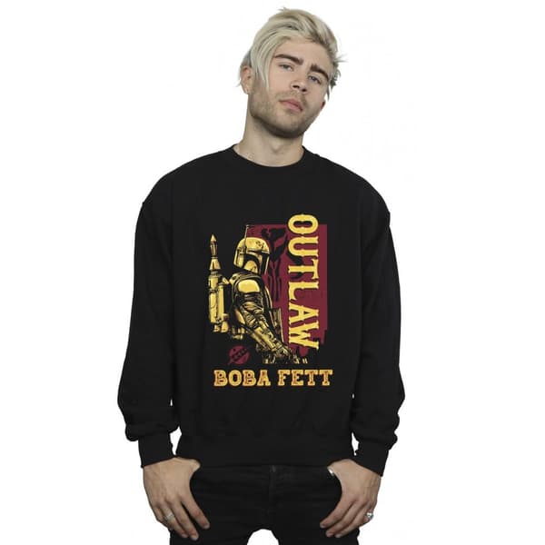 Star Wars Mens The Book Of Boba Fett Distressed Outlaw Sweatshirt
