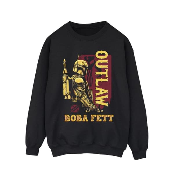 Star Wars Mens The Book Of Boba Fett Distressed Outlaw Sweatshirt