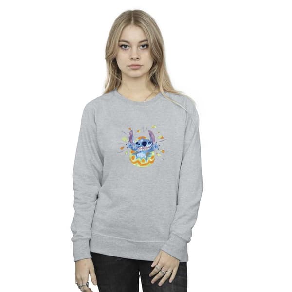 Disney Womens/Ladies Lilo & Stitch Cracking Egg Sweatshirt