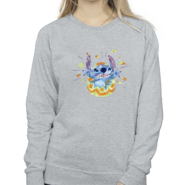 Disney Womens/Ladies Lilo & Stitch Cracking Egg Sweatshirt