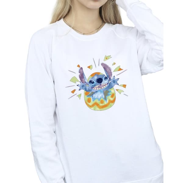 Disney Womens/Ladies Lilo & Stitch Cracking Egg Sweatshirt