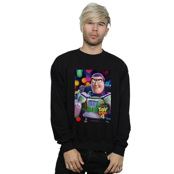 Disney Mens Toy Story 4 Buzz Lightyear Poster Sweatshirt