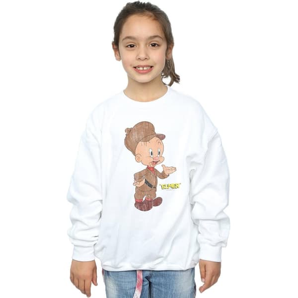 Looney Tunes Girls Elmer Fudd Distressed Sweatshirt